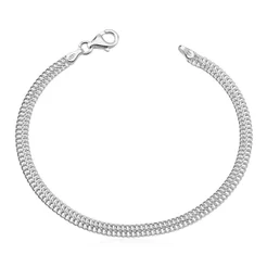 Pulseira Masculina de Prata 925 Lacraia 22cm