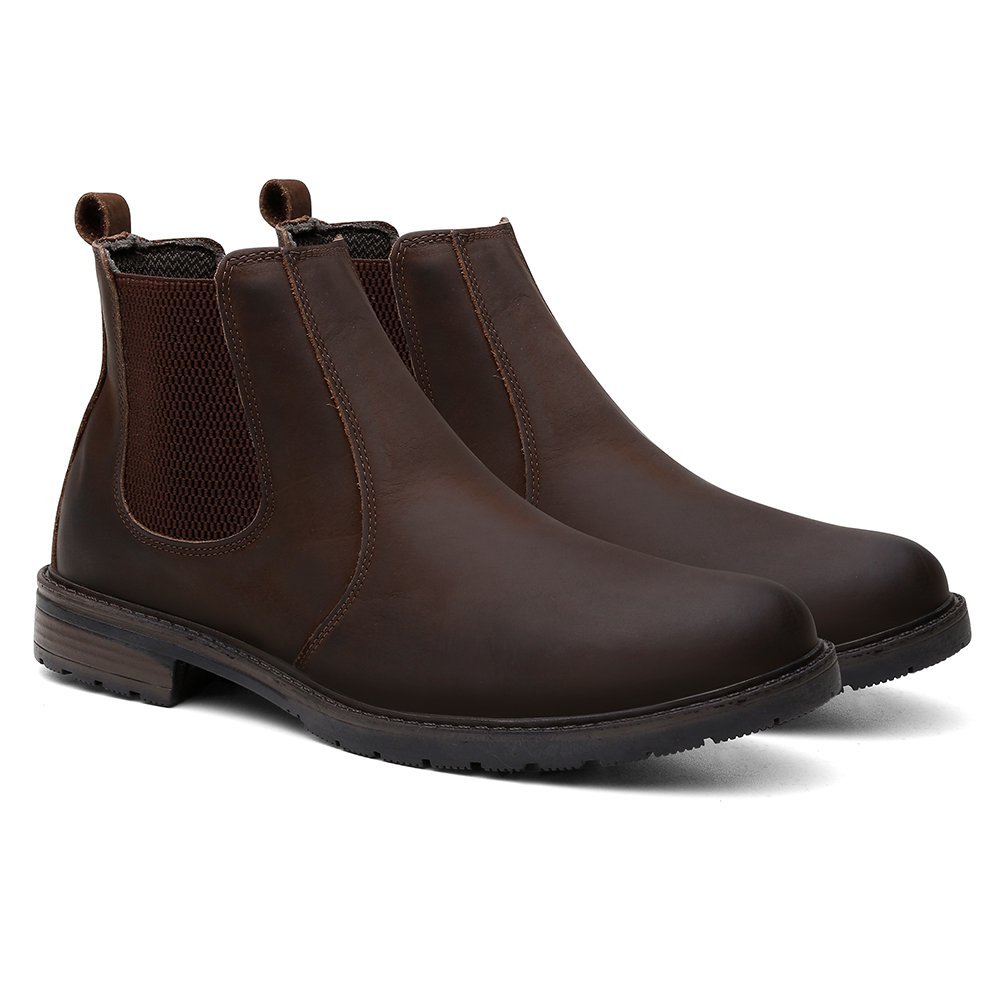 Bota Chelsea Masculina Vittal Couro Legítimo Calce Fácil em Oferta na Shopee