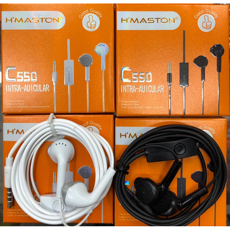Fone Ouvido C550 Macaron Com Microfone Alta Qualidade Intra Auricular Tecnologia