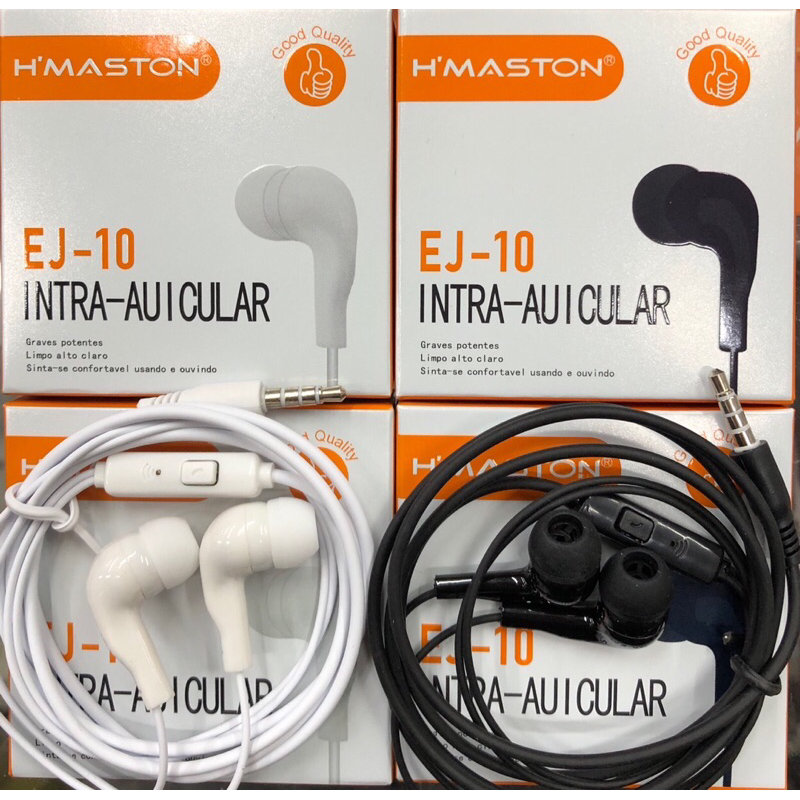 Fone Ouvido EJ-10 Macaron Com Microfone Alta Qualidade Intra Auricular Tecnologia