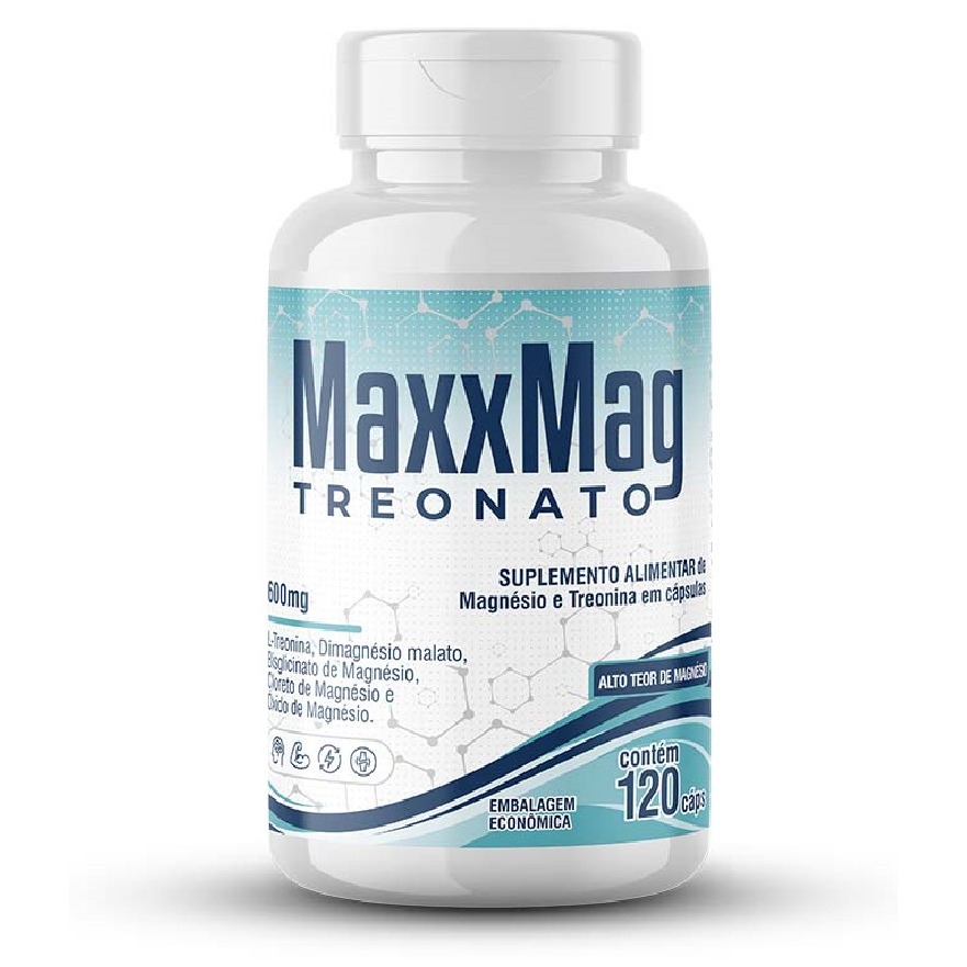 Maxxmag 5 Magnésio L-treonato Dimalato Quelato Cloreto Óxido