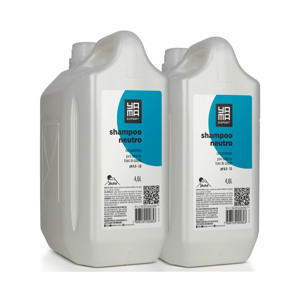 Kit C/2 Shampoo Neutro Com Proteínas 4,6L Yamá