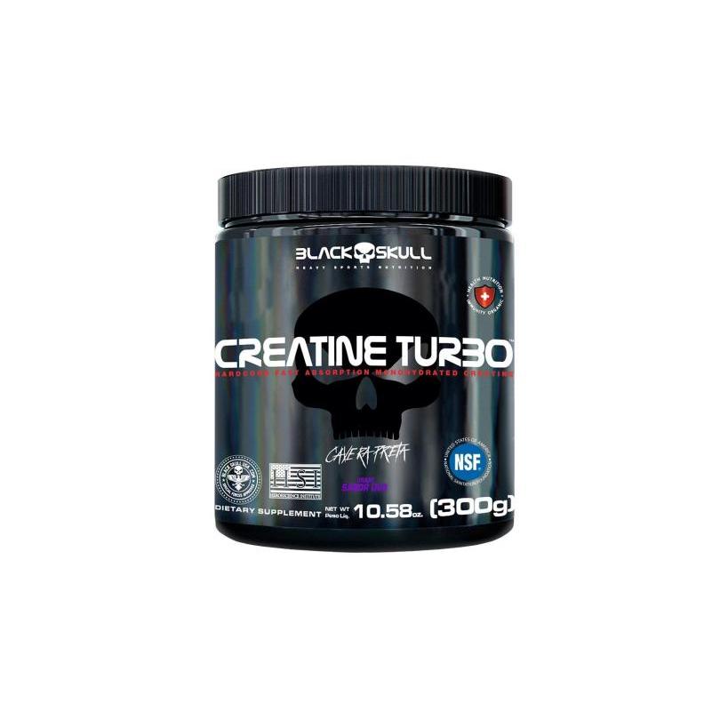 Creatina Turbo 300g Sabor Uva - Black Skull