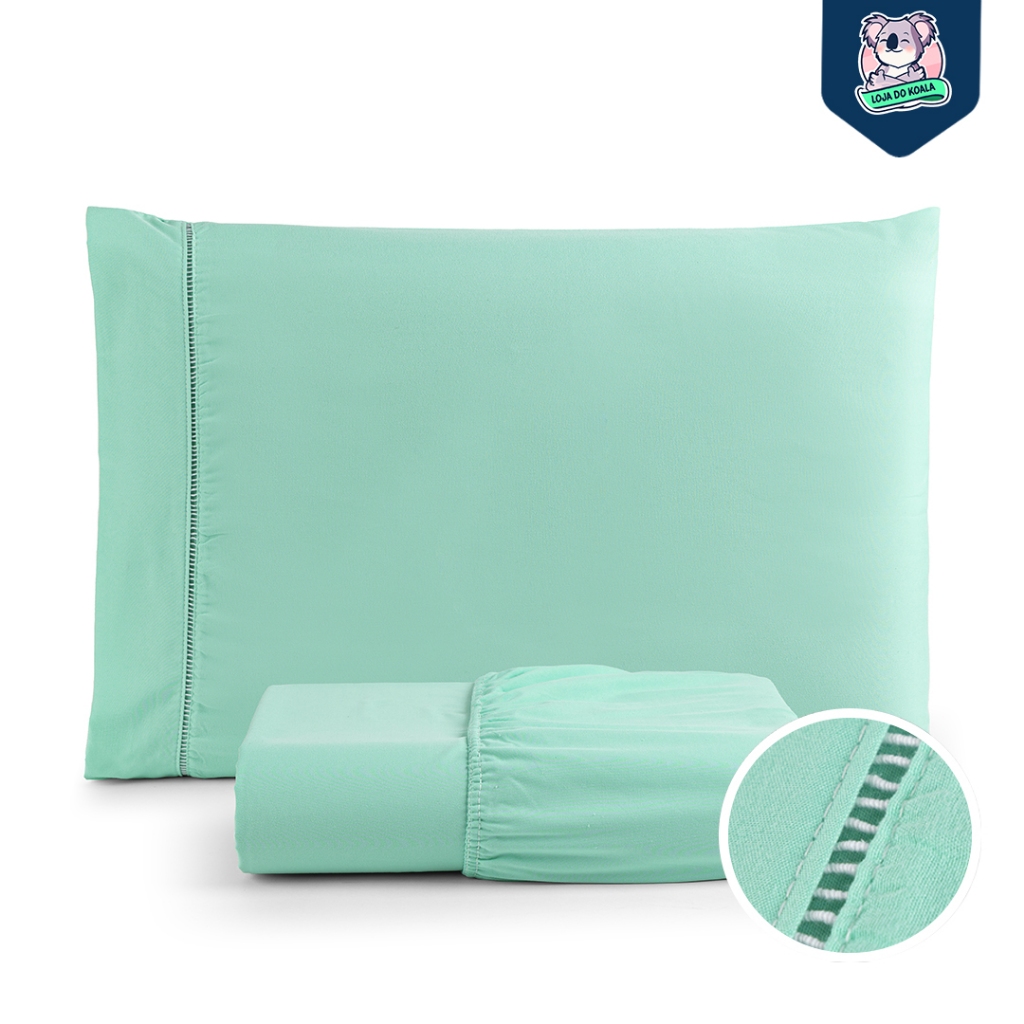 Jogo de Lençol Solteiro Percal Flex 2 Peças 400 Fios com Ponto Palito Super Macio e Resistente em Oferta na Shopee