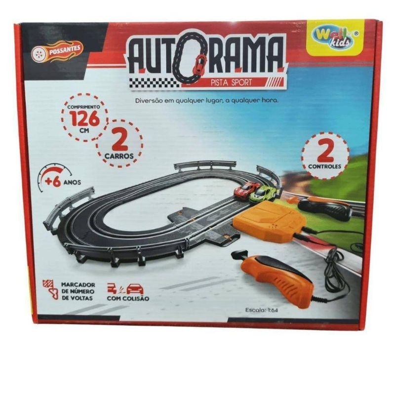 Autorama pista sport 2 carrinhos
