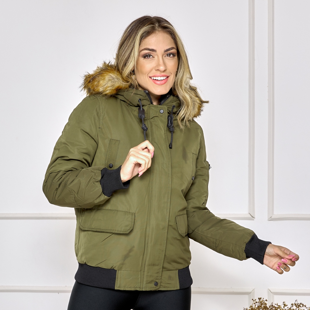 JAQUETA NYLON IMPERMEAVEL FEMININA