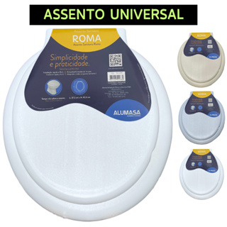 Assento Sanitário Roma Alumasa Oval Tampa de Vaso Universal em Oferta na Shopee