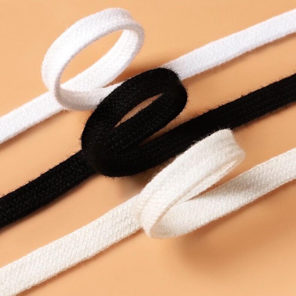 1 par Cadarço 1,80m 180cm  rustico tubular algodão sustentável cru offwhite preto  botinha bota