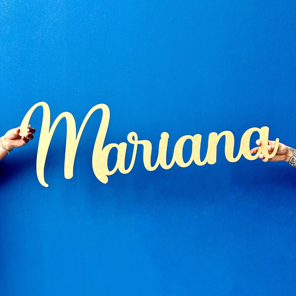 50CM Nome Personalizado MDF Cru Aplique de Parede Painel decoração de festa personalizada palavra