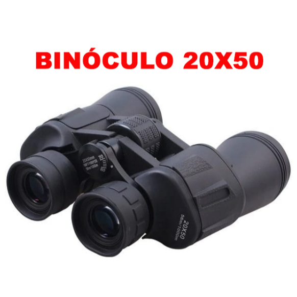 Binóculo BAK4 20x50 Longo Alcance com Revestimento Emborrachado.