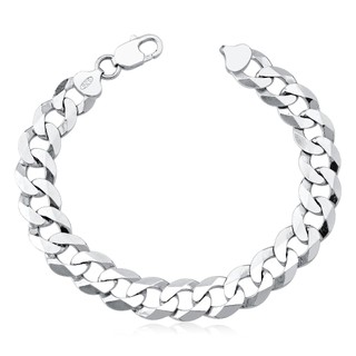 Pulseira Masculina Grossa Grumet 9mm Prata 925