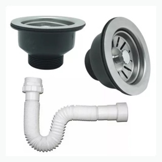 Sifão Branco Mais Válvula de Pia de Cozinha em Oferta na Shopee