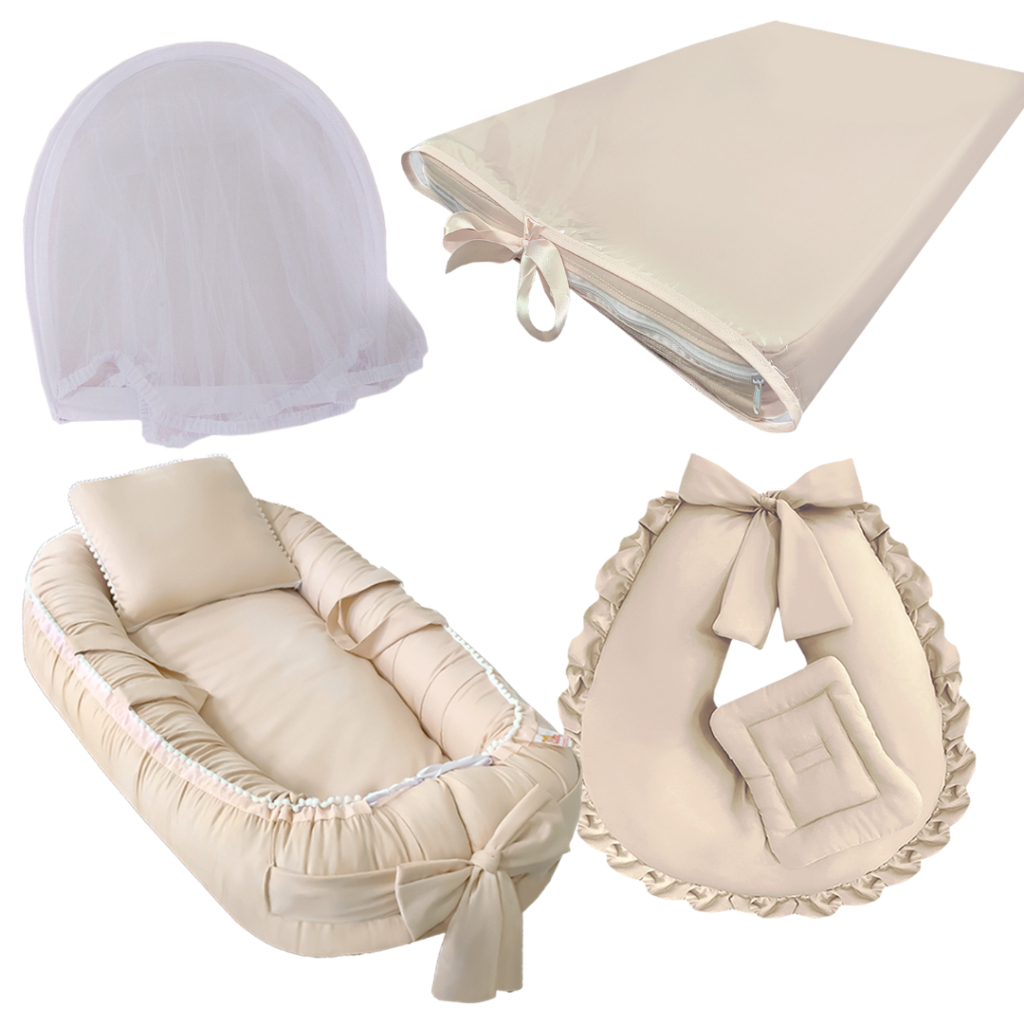 Kit Ninho Almofada Amamentação e Trocador de Comoda + Mosquiteiro