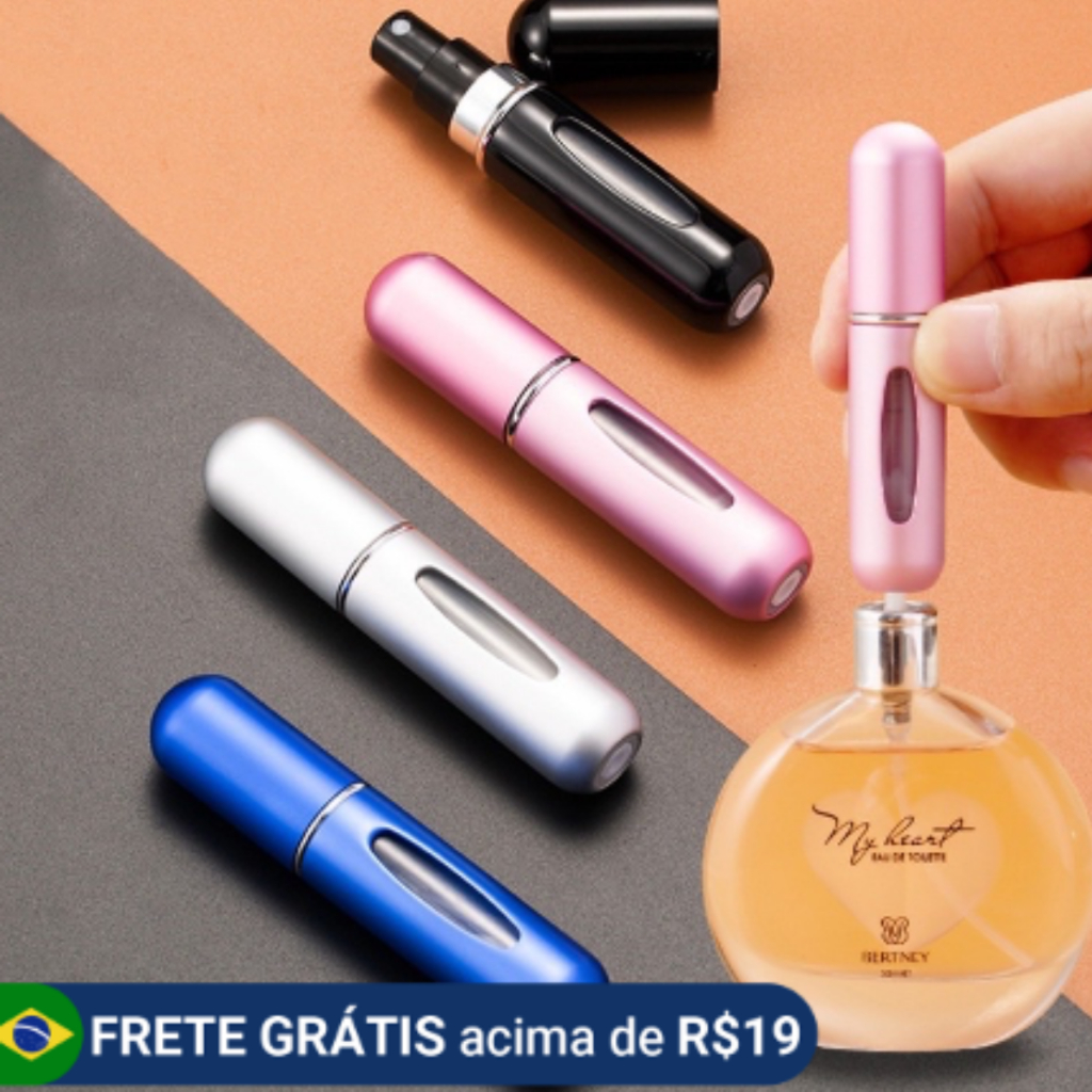 Kit 2 Mini Frasco Recarregável Perfume Portátil Aromatizador Spray Viagem Ocasiões Beleza Cosmético
