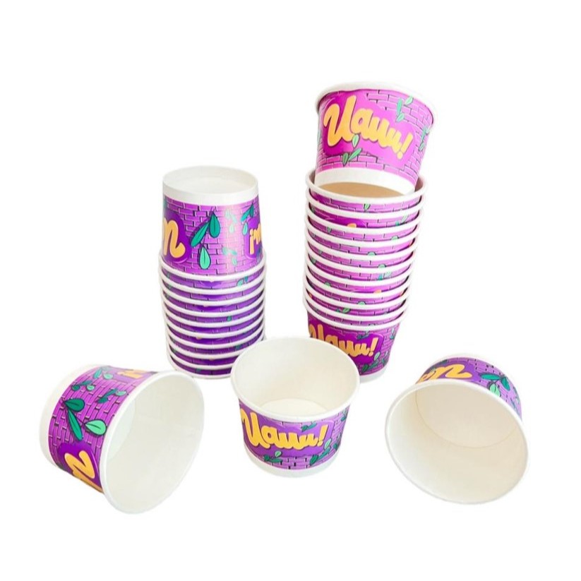 Pote de papel variados 240 ml biodegradavel 50 un para Festa Escritorio Eventos Restaurantes Bares Cafeteria Lanchonetes — imagem 2 de 2