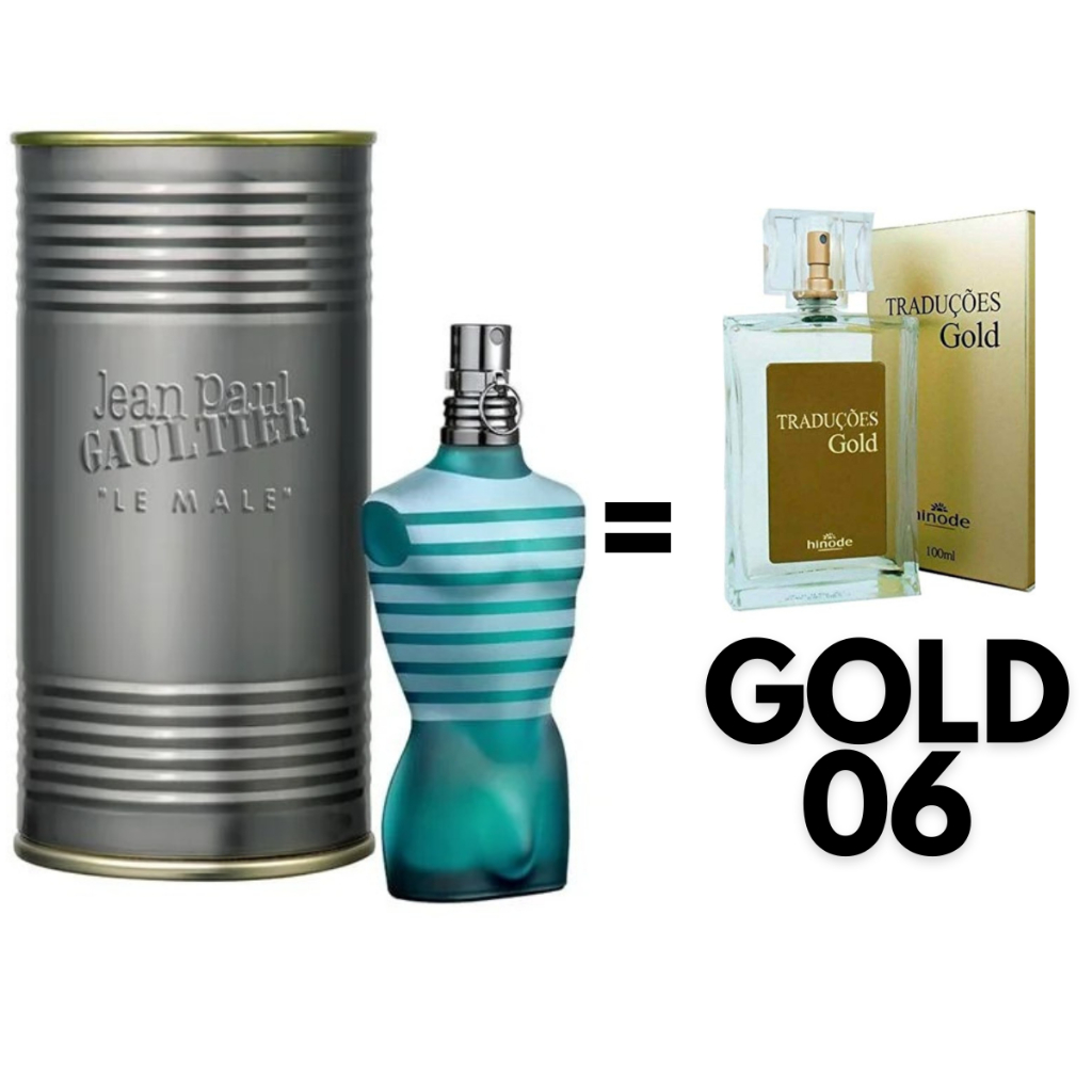 Perfume Masculino Traduções Gold Nº 06 Hinode 50ml - Le Male - Nova Embalagem