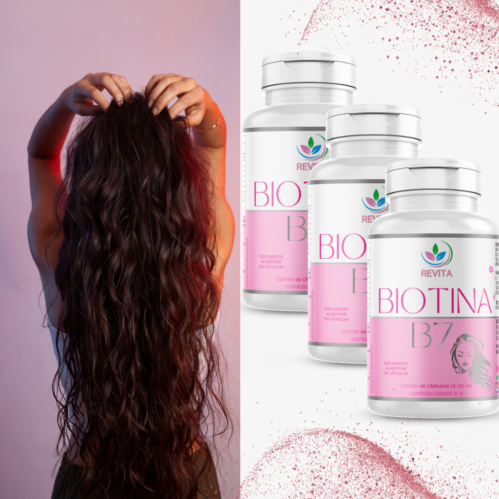 KIT 3 BIOTINA B7 CABELOS UNHA PELE 60 CAPS em Oferta na Shopee