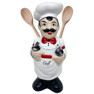 Porta Colher De Pau Cozinheiro Cheff Ceramica em Oferta na Shopee