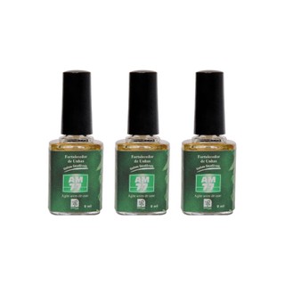 Kit 3x AM77 Base Fortalecedor de Unhas 9ml Antimicótico Natuflores em Oferta na Shopee