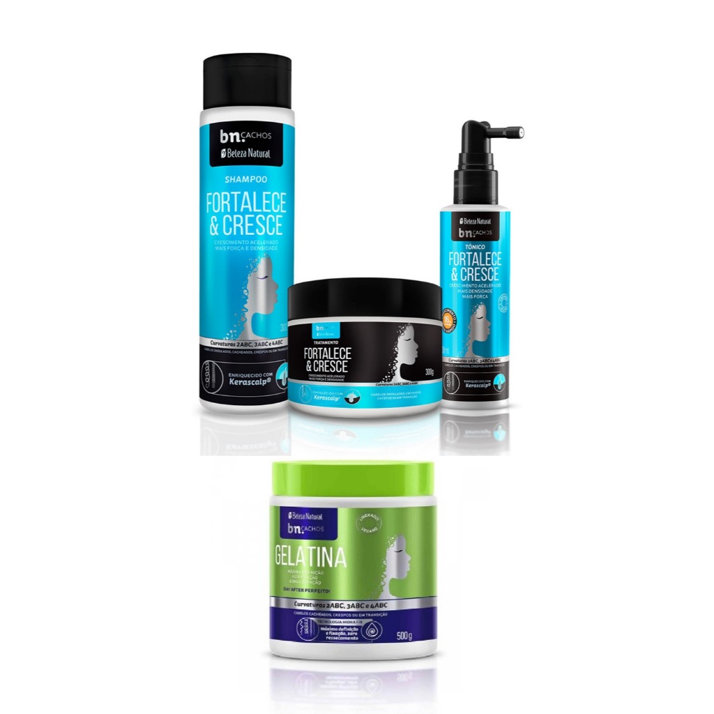 Fortalece & Cresce Crescimento Acelerado Shamppo/Mascara/Tonico Gelatina Capilar 500gr
