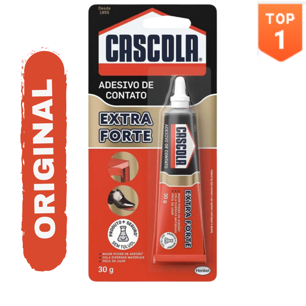Cola de Sapateiro Cascola de Contato, madeira,couro, fórmica, fita de borda, sandalia, tenis em Oferta na Shopee