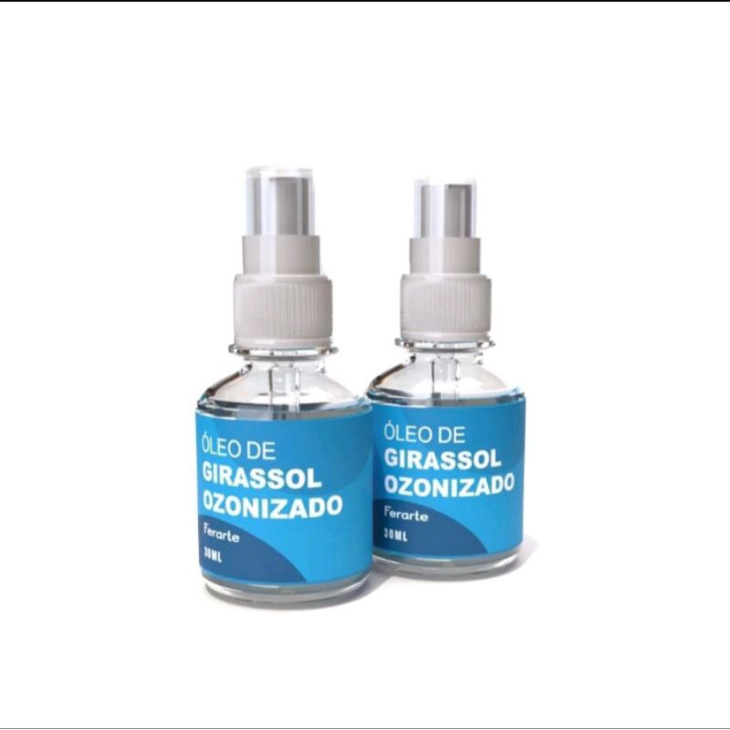 Óleo de girassol ozonizado 30 ML 2 UNIDADES cicatrizante, hidratante, celulite, manchas, uso pet