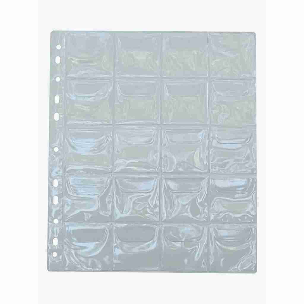 7 a 35 folhas para moedas com 20 espaços - comporta coin holder - com abas - Organizer