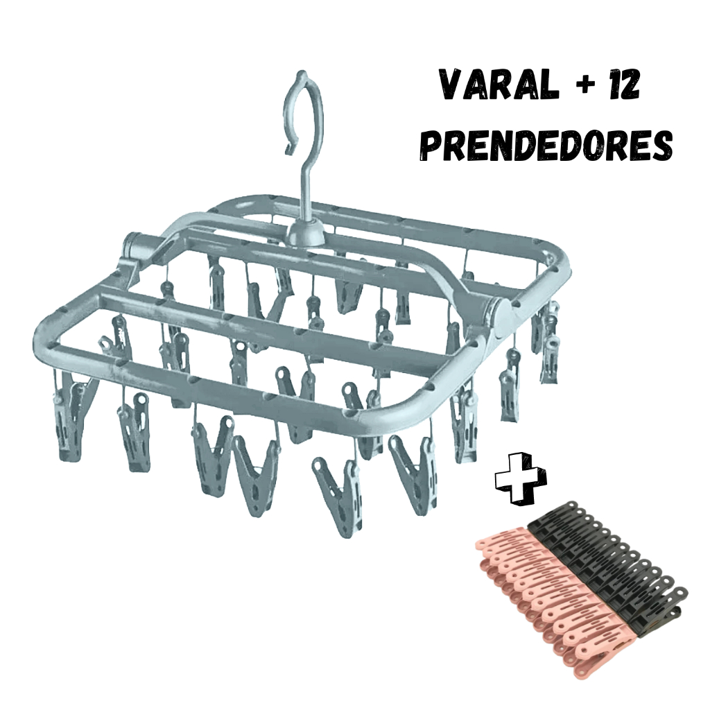 Varal Roupas Íntimas + 12 Prendedores Varal de teto Varal Calcinha Meia Cueca Varal Dobrável