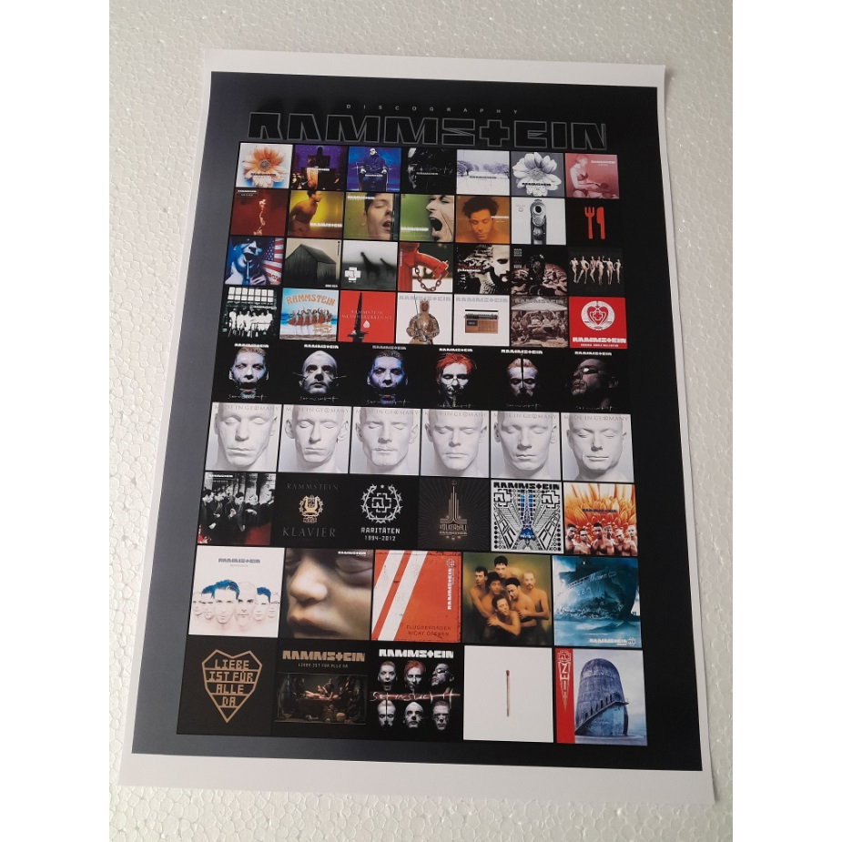 Rammstein poster cartaz musica  vinil cd discografia rock  banda alemã