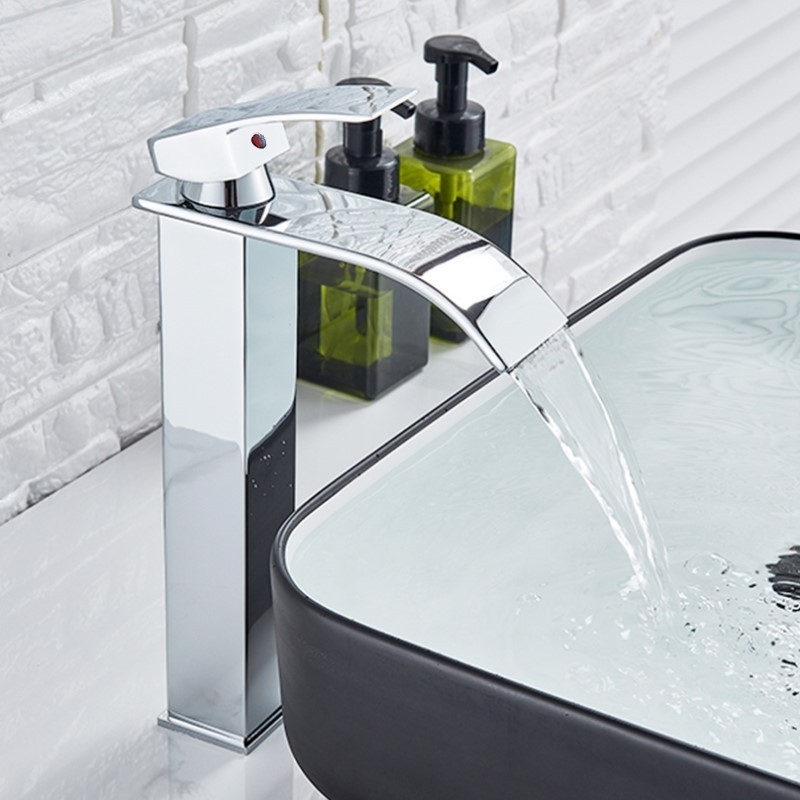 Detalhes do Torneira Banheiro Cascata Monocomando Misturador Bica Alta Inox Cor Prata Brilhante Yesop