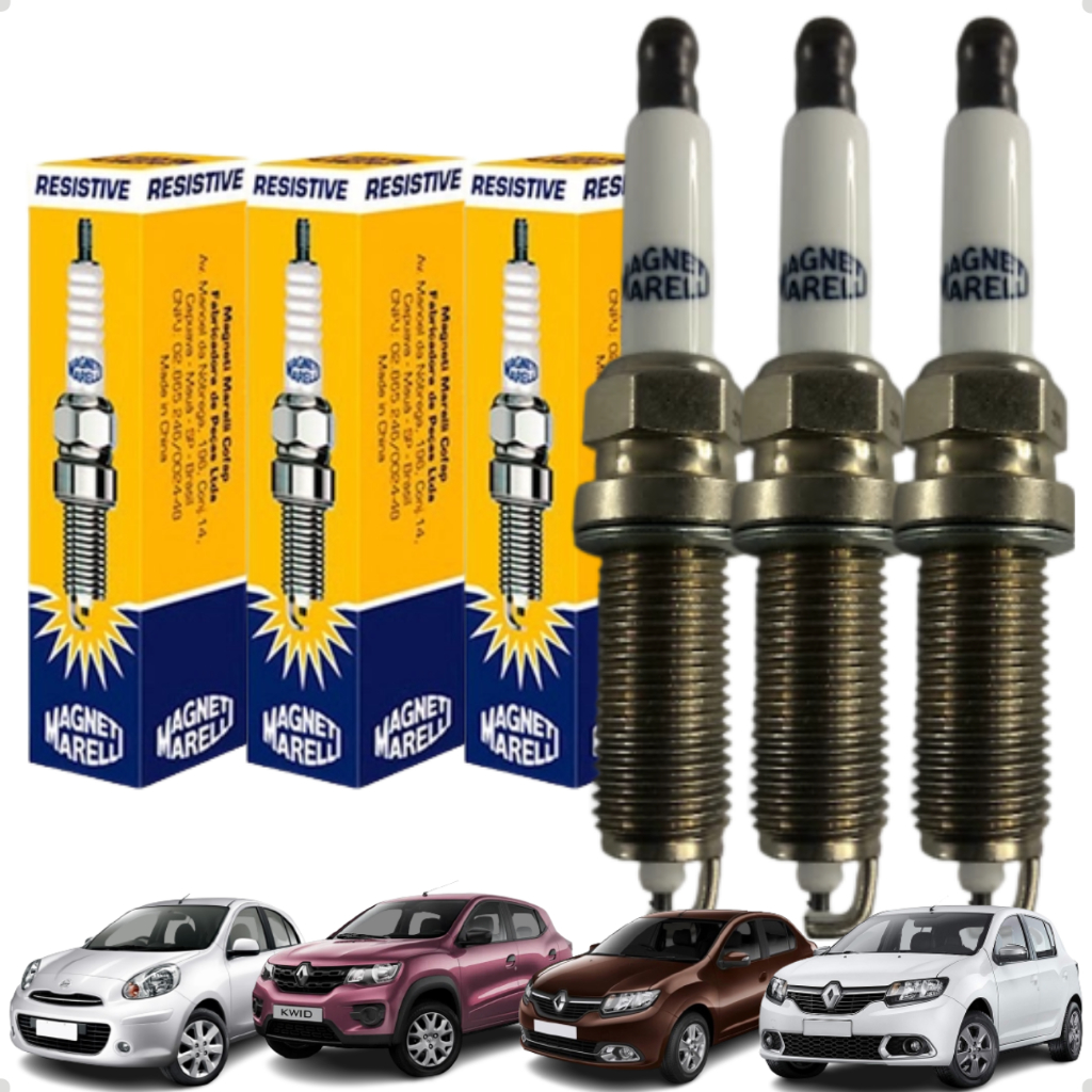 Jogo Vela De Ignição Renault Logan Sandero Kwid March 1.0 12 valvulas em Oferta na Shopee