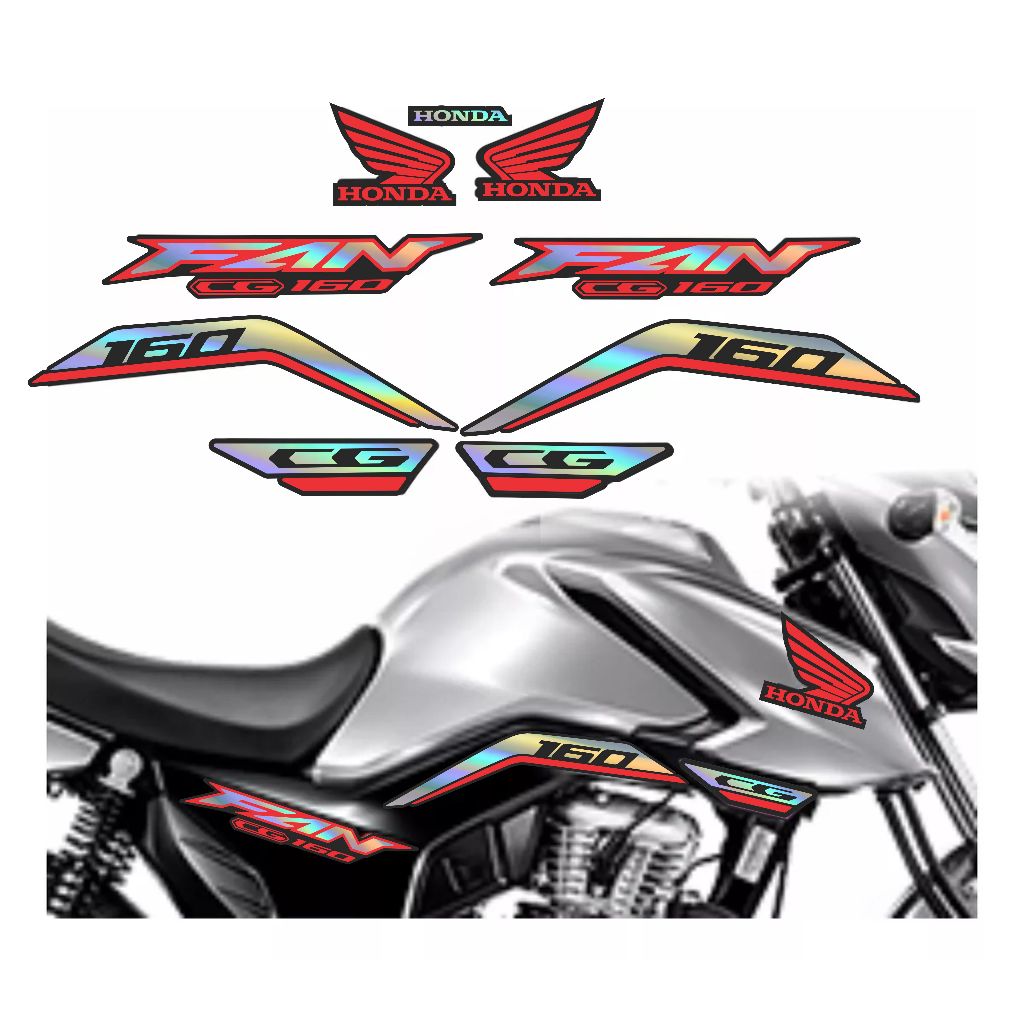 Kit Adesivo Holográfico Fan 160 em Oferta na Shopee