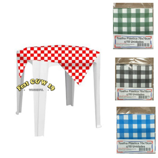 Kit 10 Toalha De Mesa Xadrez Plástica 70x70cm Festa Junina E Decoração em Oferta na Shopee