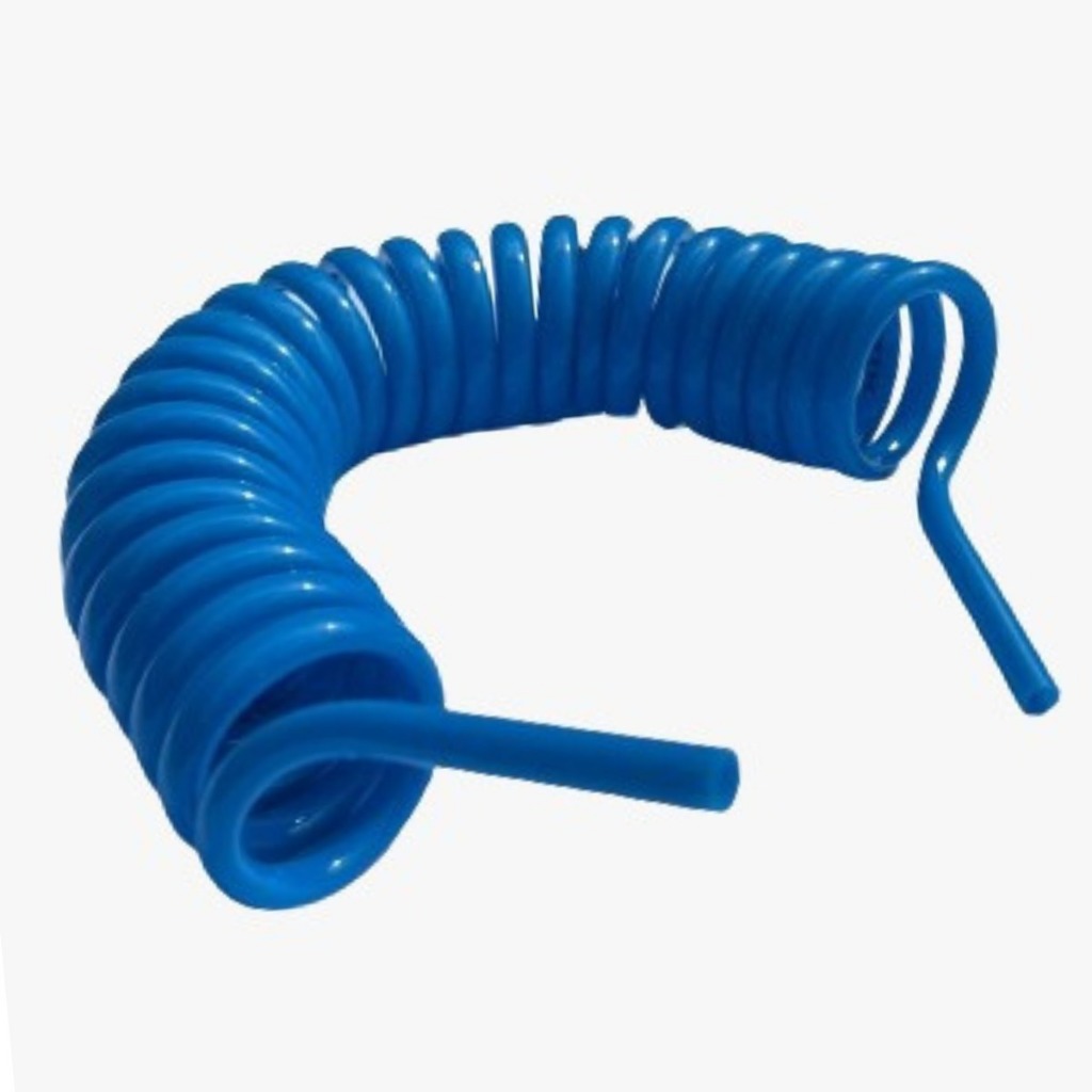 Mangueira Espiral de Poliuretano (PU) 8mm x 5,0m Azul - Resistente, Flexível e Durável