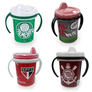Copo Infantil Com Alça Removível Estampa Diversas Copo Transição Times de Futebol OFICIAL - Plasútil em Oferta na Shopee