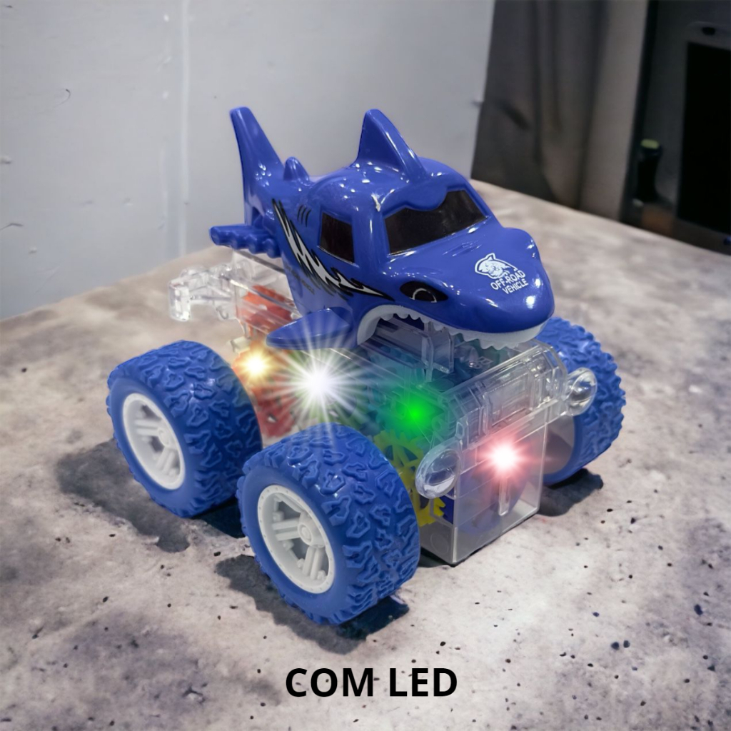 Caminhão monstro dinossauro carrinho de brinquedo fricção 360 carrinho 4x4