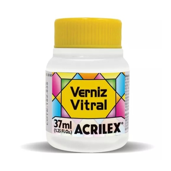 Verniz Vitral Incolor 500 Acrilex - 37ml em Oferta na Shopee