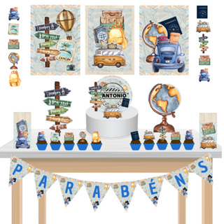 Kit Festa Fácil Kit Só Um Bolinho Viagem Viagens Viajar Mêsversário Aniversário em Oferta na Shopee