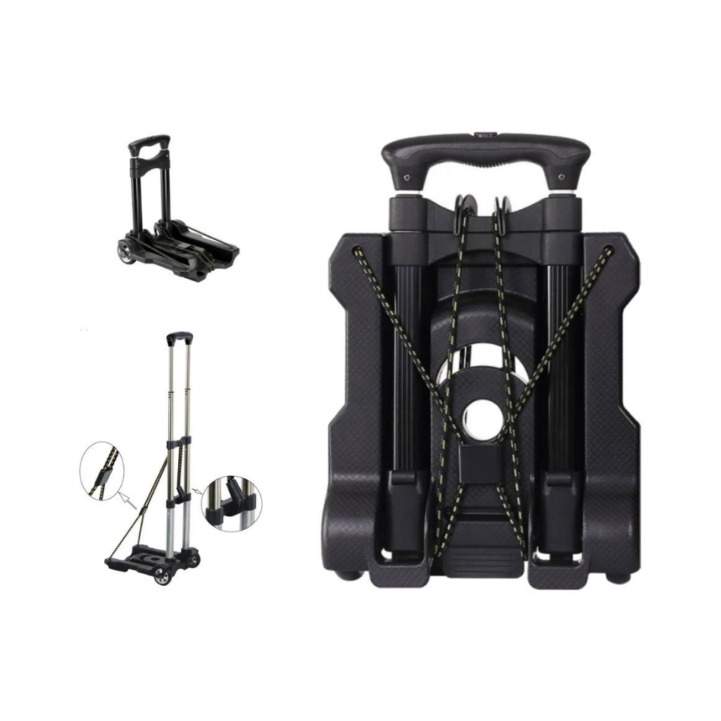 Carrinho De Mão Multiuso Dobrável Compacto 40kg para carga ideal para transportar caixas sacolas