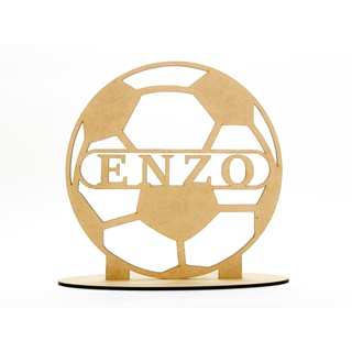 10 Centro De Mesa Futebol Em Mdf Lembrancinha nome personalizado Corte a laser em Oferta na Shopee