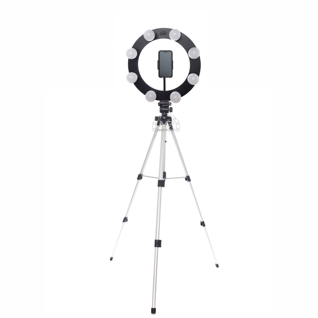 Ring Light 08 Soquetes 2em1 Tripé 1,50 + Kit Selfie