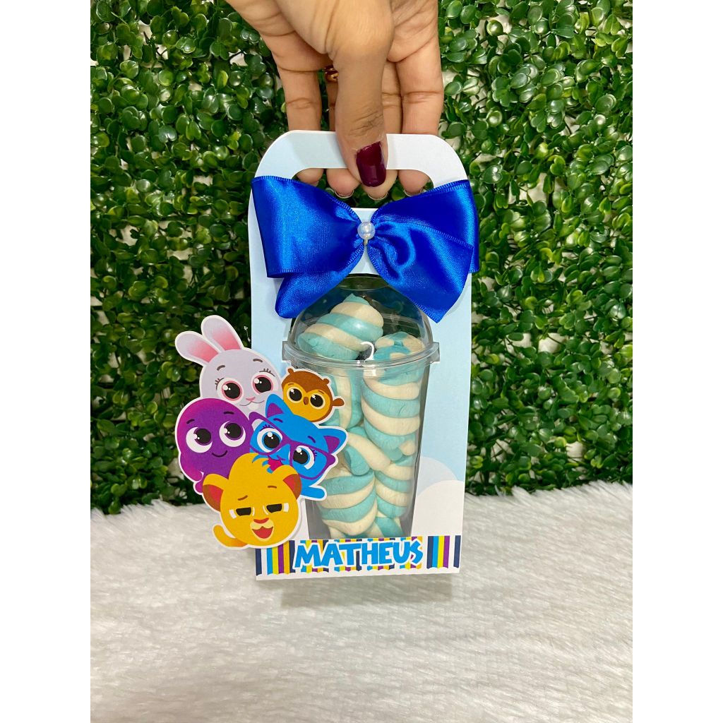 Lembrancinha Personalizada - Porta Copo Bolha - Festa Aniversário Bolofofos - 10 unidades - Festa menino e menina
