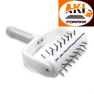 ROLO FURADOR DE MASSA POLIETILENO E INOX 12 CM COM NOTA FISCAL em Oferta na Shopee