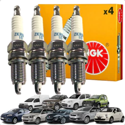 Kit Jogo De 4 Velas De Ignição Fiat Palio Fiorino Uno 1.4 8v