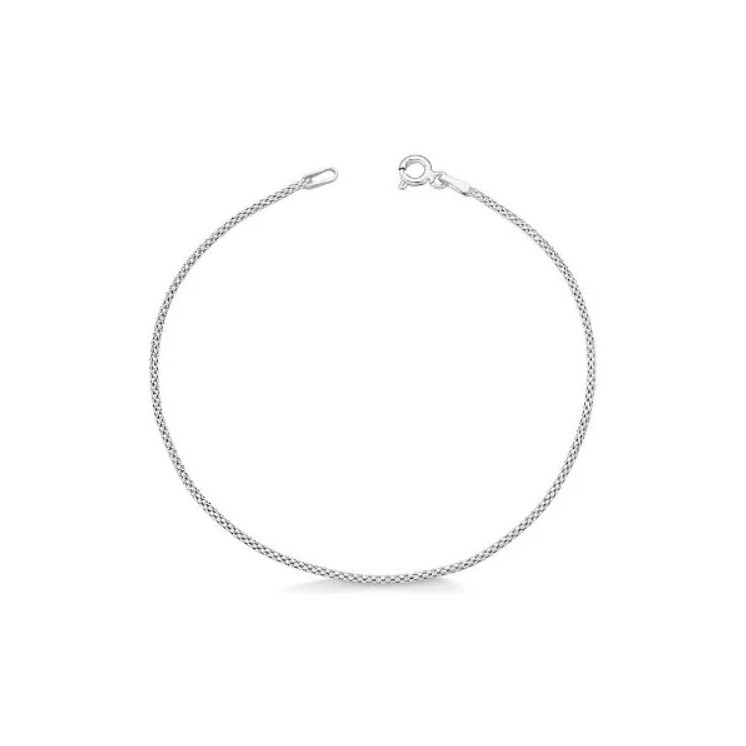 Pulseira Feminina de Prata 925 Pipoca Diamantada em Oferta na Shopee