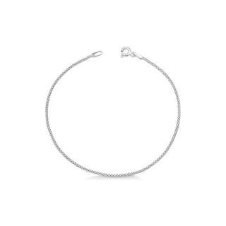 Pulseira Feminina de Prata 925 Pipoca Diamantada