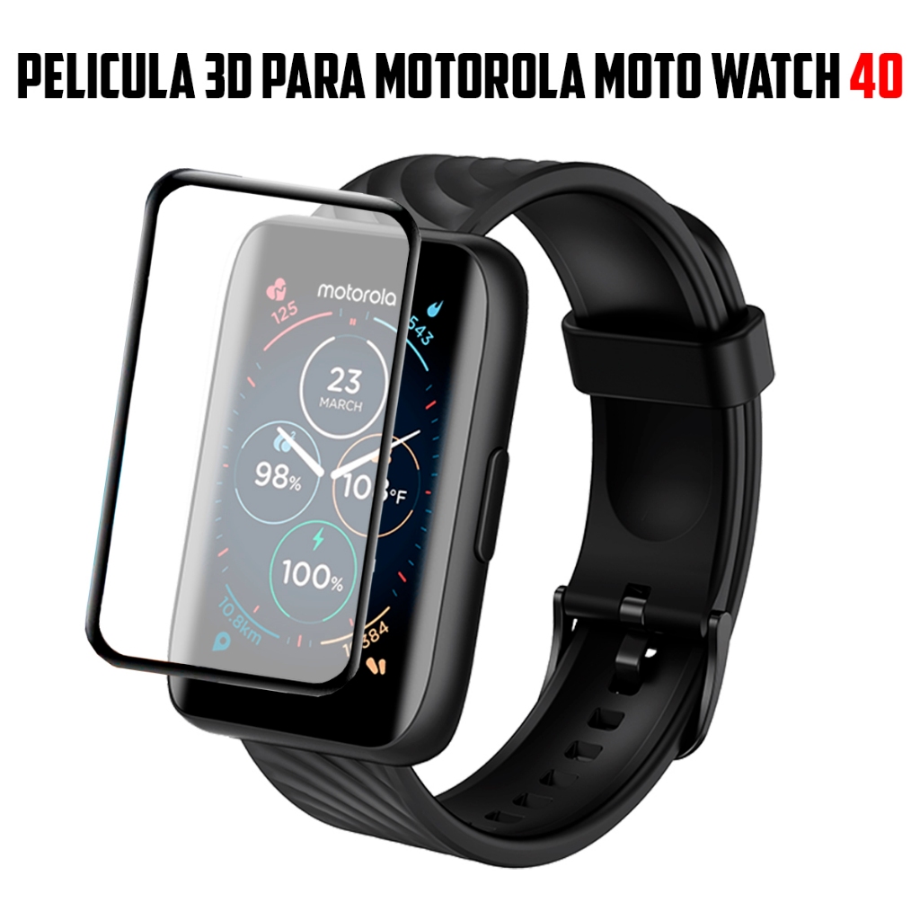 Pelicula 3D para Motorola Moto Watch 40 super resistente pelicula com borda 3d