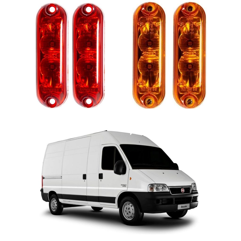 kit Lanterna Vigia Delimitadora Teto Van Escolar Ducato Sprinter Lateral Baú Led Bivolt em Oferta na Shopee