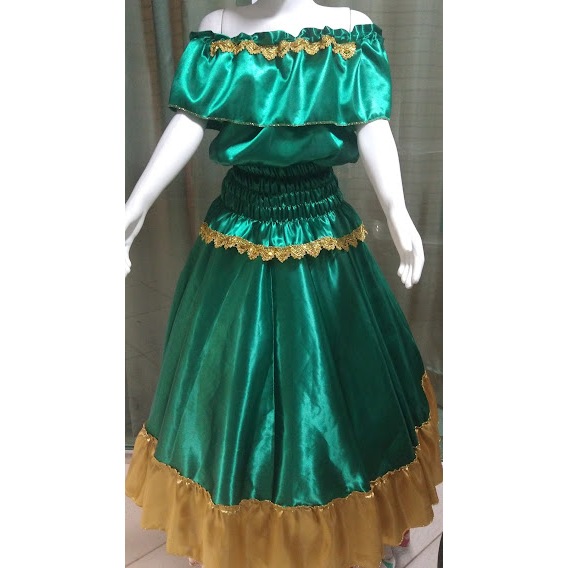 CONJUNTO  COM BLUSA E SAIA COM 6M DE RODA  Cigana Esmeralda