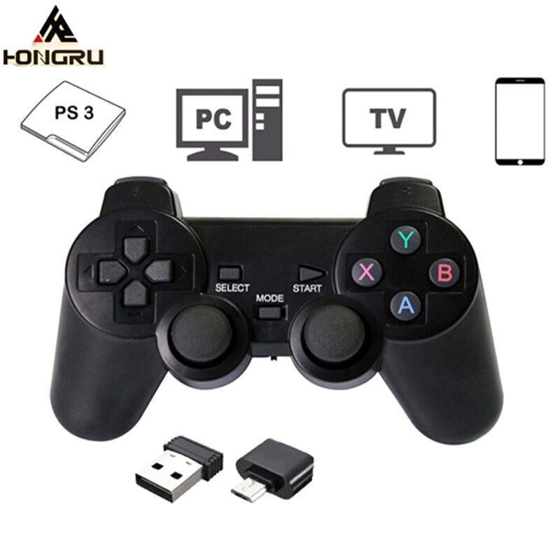 Controle De Jogo Sem Fio De 2.4Ghz Gamepad Para PS3 Pc TV Box